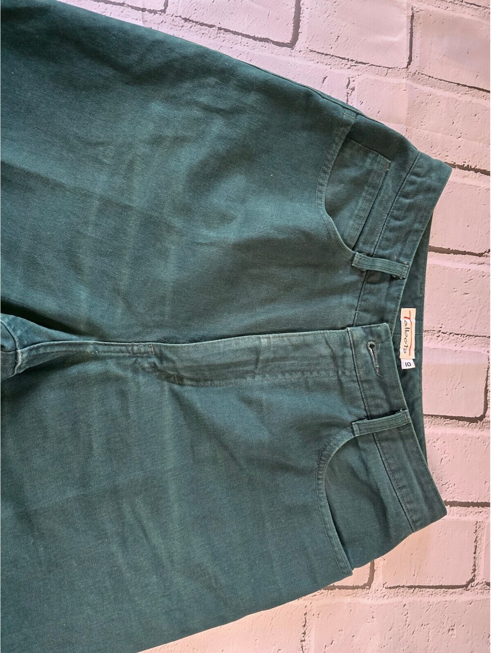 Talbot women's size 10 Green straight leg pants high rise classic